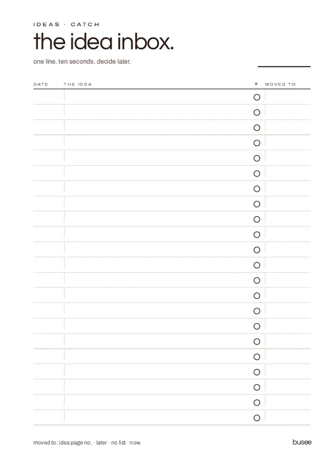The Founder — BUSEE printable planner pages
