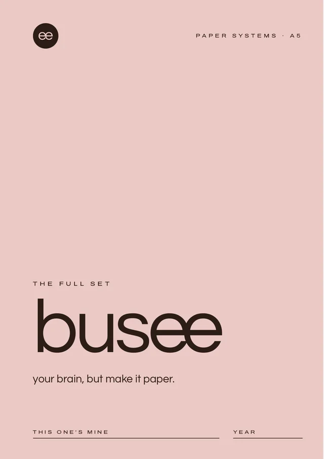 BUSEE planner cover in blush