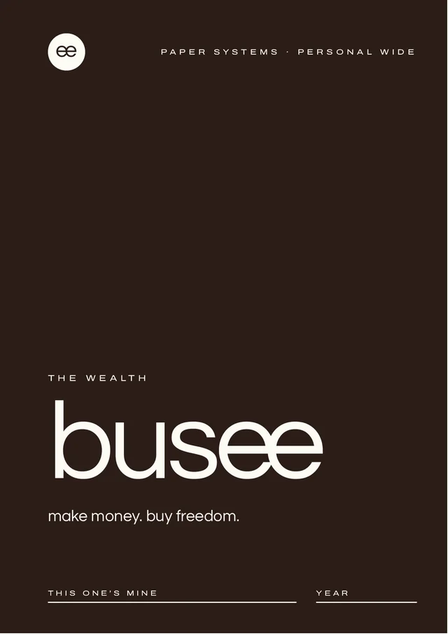 The Wealth — BUSEE printable planner pages